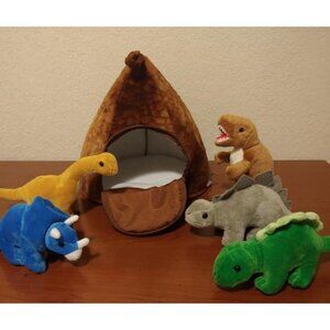 Plush Volcano with 5 Dinosaur Stuffed Animals - Volcano Plush Zippers